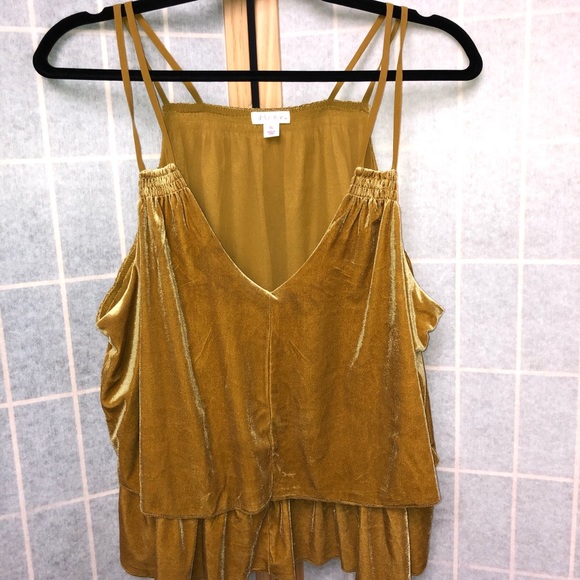 Xhilaration Boho Tank Top Gold/Yellow - Picture 1 of 8